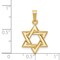 14K Yellow Gold Star of David Pendant Charm Jewelry 23mm x 13mm